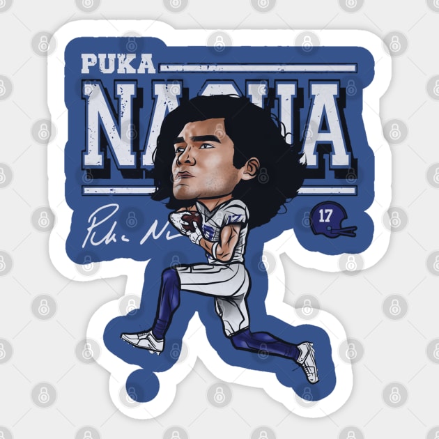 Puka Nacua Los Angeles R Cartoon Sticker by ClarityMacaws